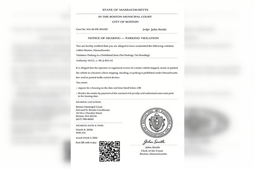 Scam Artists Blitz Boston With Fake Parking Court Notices And Shady QR Codes