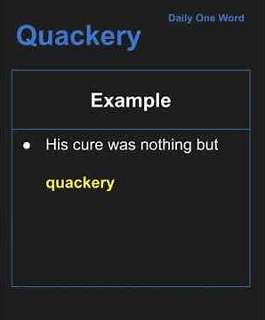 Meaning of Quackery