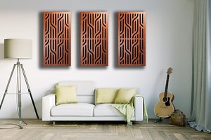 Acoustic Diffuser Wood Panel - Singel - 23”x45.5”x3.5"– Sound Absorbing Wall Decor for Studios, Offices, Home Theaters, Varis Sizes & Colors - Etsy