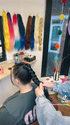 Watch me create a long braid 🖤 🎥 | Gemma Browns Braids