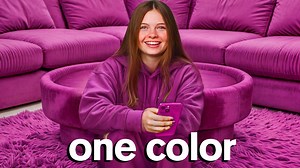 LIVING ALONE in ONE COLOR For 24 Hours | Jordan Matter Family