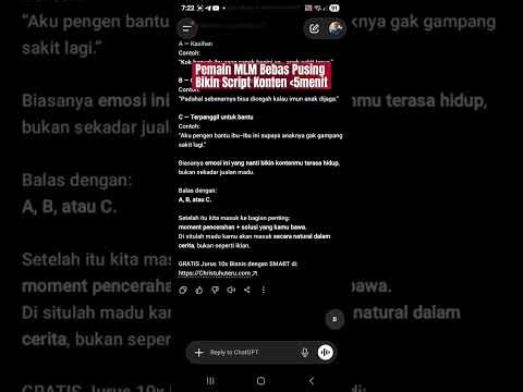 Pemain MLM Bikin Script Konten 5menit SMART AI