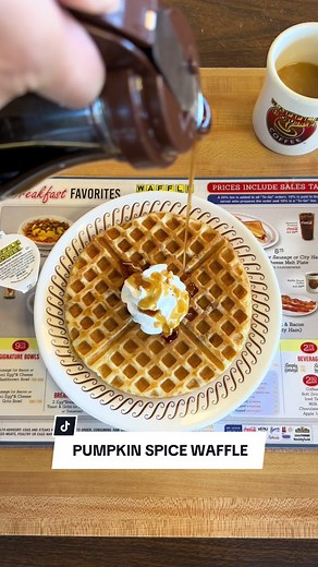 Our Pumpkin Spice Waffle is only here for a limited time! 🧡 Try it today at participating locations while supply lasts. #wafflehouse #waffles #pumpkinspice #pumpkinseason #pumpkinspiceszn