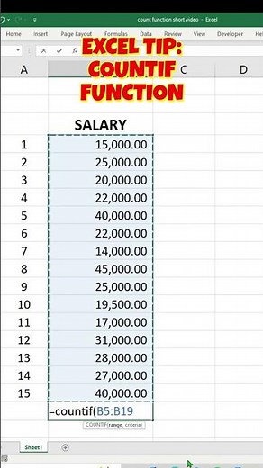 Excel Tip! Paano Gamitin ang Countif Function sa Excel/Tagalog Tutorial for Beginners