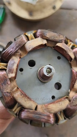 Ceiling fan repairing #CeilingFanRepair #ceilingfan #fanrepairing #repairing #motorwindingtutorial #hipowerelectricworks #shortcircuit #electrical #motorrewinding #repair #1Phase #singlephase | Hi power electric works