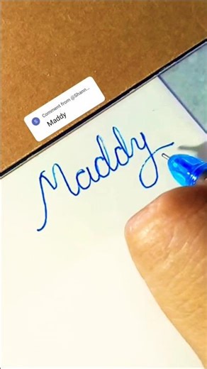 Beautiful Cursive Writing: How to Write "Maddy" ✍️✨ #shorts #technohandwriting