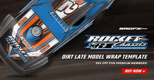 XR1 Rocket Chassis Dirt Late Model Template