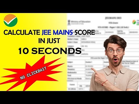 CALCULATE SCORE - JEE MAINS 2024 IN JUST 10 SECONDS | ANSWER KEY | TRICK🔥💥