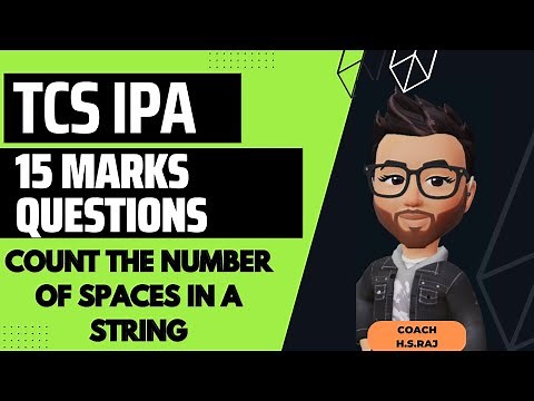 TCS IPA 15 marks coding questions | Count the number of spaces in a string | Java Programming