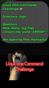 Linux One-Command Challenge -1 | Can You Count ERROR Logs? #linux #sysadmin #devops #coding #tech