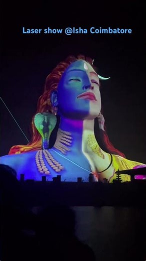 Isha coimbatore laser show 🙏 #adiyogi #mahashivratri #harharmahadev #omnamahshivaya 🩶