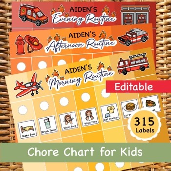 Morning routine visual schedule, Chore chart, Visual schedule template. Pre-K