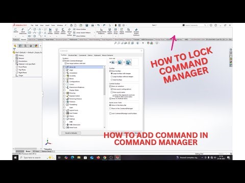 HOW TO LOCK COMMAND MANAGER IN SOLIDWORKS.