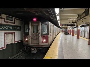 NYC Subway: R62, R142, R142A 6 Trains at Brooklyn Bridge-City Hall
