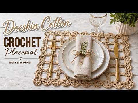 Crochet Grid Placemat Tutorial