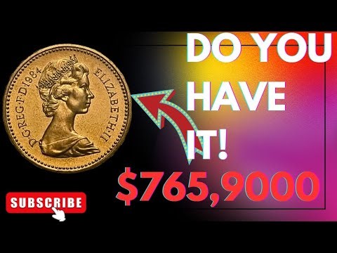 Rare 1984 UK One Pound Coin – Royal Arms Design – Collectible British Coin