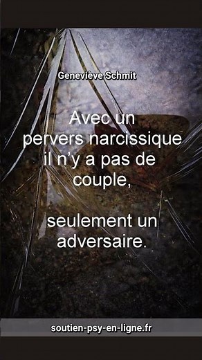 Avec pervers narcissique il n'y pas de couple mais un adversaire !
