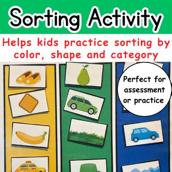 Color, Shape & Category Sorting Activity: Preschool and SPED Cognitive Skill