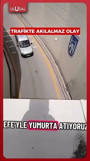 Trafikte seyir halindeki araçlara yumurta atan çocuklar, olayın ardından kaçtı #shorts #keşfet