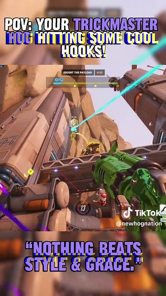 Hitting those satisfying Hooks with Hog is the literally the best feeling. Trickmaster Hog approaching everything with ridiculous style. #overwatch #overwatch2 #overwatchme #overwatchtiktok #roadhogoverwatch #overwatchtutorial #overwatchtips #NewHogNation