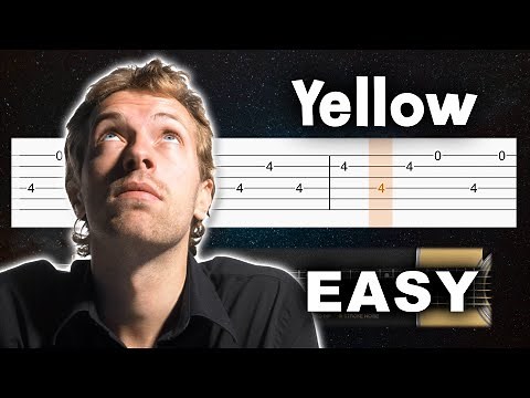 Coldplay - Yellow - EASY Guitar tutorial (TAB)