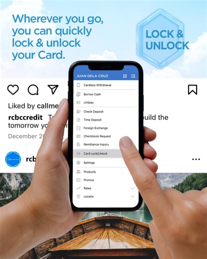 Misplaced your RCBC Credit Card? Lock it. Found your Card? Unlock it! 🔓 Using the RCBC Digital App, you can easily lock &unlock your RCBC Credit Card for instant peace of mind. You can also report a lost or stolen card on the App and request for a replacement card. 📲Don’t have the App yet? Download and register now: https://rcbccredit.com/digital-services/RCBC-digital-app #LiveLifeUnlimited with RCBC Credit Cards! | RCBC Credit