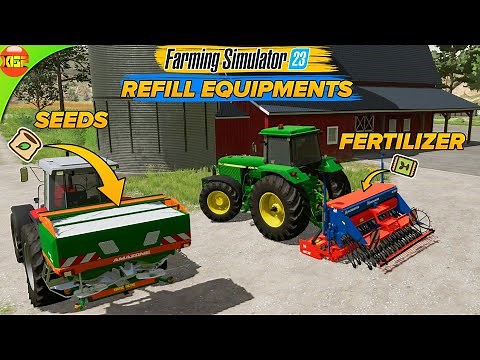 How Fill Seeds, Fertilizers and Herbicide in Equipment? Farming Simulator 23 Tutorials, fs 23