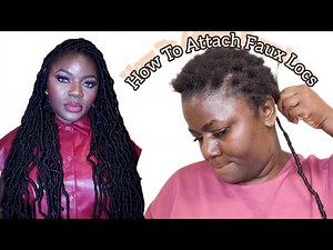 How To Attach Faux Locs Extension To A Very Short Natural Hair | Faux Locs Tutorial | Dilias Empire