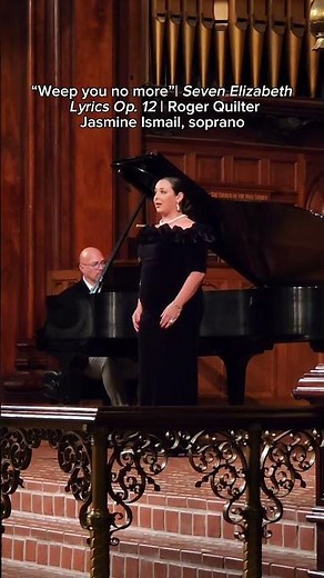 A lovely debut from First-year soprano Jasmine Ismail, singing Quilter’s “Weep you no more.”