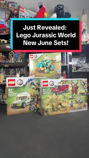 First Look at the new Lego Jurassic World sets 🦖 These are $25, $65, and $90 respective to their sizes Thanks to Lego for sending these my way - reviews coming soon! #lego #legojurassicworld #legojurassicpark #legonews #legocollection #legocollector