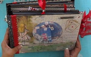 手工相册欣赏 Stamperia 爱丽丝相册