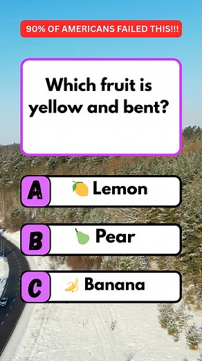 Which fruit is yellow and bent? #quiz #fun #brainteaser #puzzle #brainteaser #fblifestyles | Unicbox Lagecy