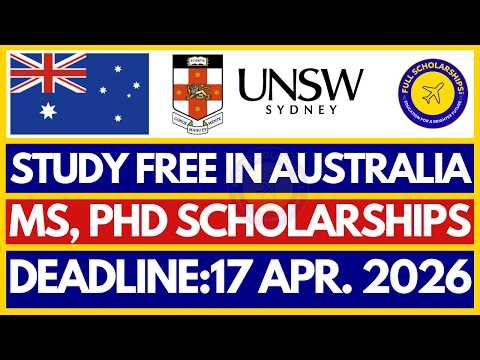 How to Apply for UNSW Graduate Scholarships 2026 | Fully Funded Masters & PhD in Australia Apply Now
