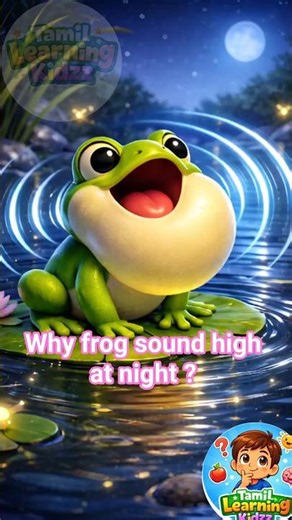 தவளை ஏன் இரவில் சத்தமாக கத்துகிறது? 🐸🌙 | Kids Science Tamil #Shorts