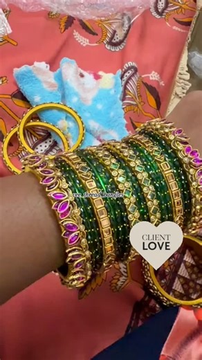 Vee Thread on Instagram: "Client love ❤️ #silkthreadbangles #budgetfriendly #vee_thread_bangles #bridetobe #returngiftsforbabyshower"