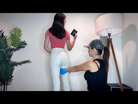 ASMR Fast & Aggressive TSA Pat Down Real Person Body Search and Bag Scan | Soft Spoken Roleplay