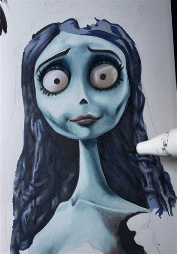 Tutorial de dibujo: Aprende a dibujar a Emily de Corpse Bride