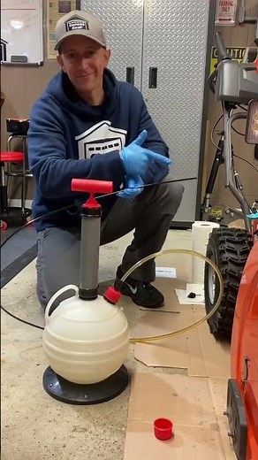 HOW TO CHANGE SNOWBLOWER OIL WITH NO DRAIN PIPE
