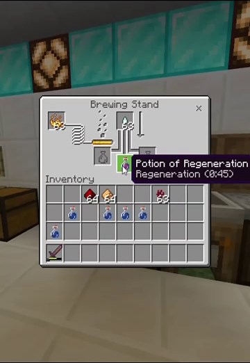 how to make potion of regeneration #minecraft #shorts