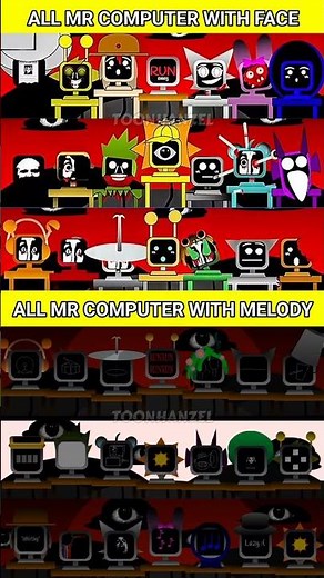 ALL MR COMPUTER WITH FACE🔥Vs🔥 ALL MR COMPUTER WITH MELODY #sprunki #roblox #shorts #shortvideo