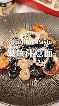 Restaurant-Style Seafood Squid Ink Pasta at Home | Easy Creamy Black Pasta Recipe
