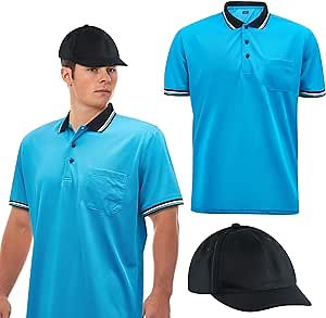 Tarpop Baseball Softball Umpire and Umpire Hat Umpire Short Sleeve Shirt Baseball Softball Referee Adult Large Size for Chest Protector, Formal and Regular Baseball Softball Sporting Events