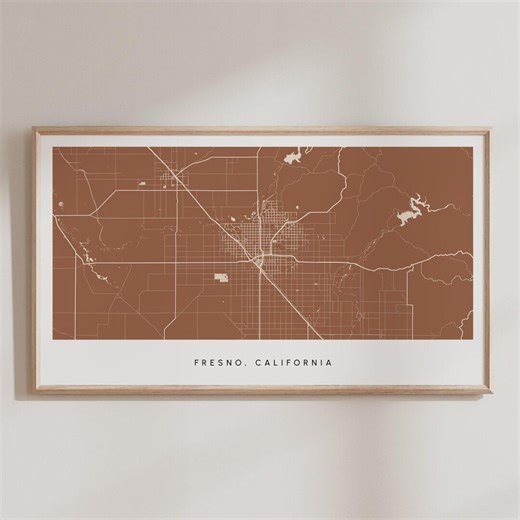 Fresno Street Map Frame TV Art, Minimal Fresno Art, Samsung TV Art, Fresno Frame Tv Art, Fresno, Fresno Wall Art, Fresno California Map - Etsy