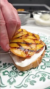 Nectarine and Mascarpone Open Faced Sandwich