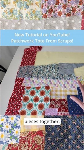 Use your fabric scraps and make a tote bag – Minimise waste and sew this! Visit ‪@sweetsmilingsoul‬