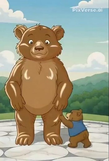 Bear Climb up to Bigger Little Bear [Cartoon](1)