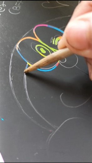 drawing Doraemon on scratch book 📚📚📖📖🖤🖤🖤❤️🧡💛💚🩵💙💜🩷