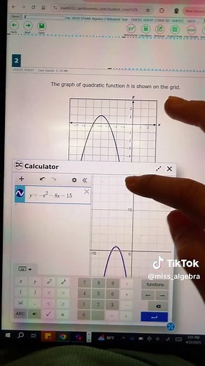 Cómo usar Desmos en el examen STAAR de álgebra