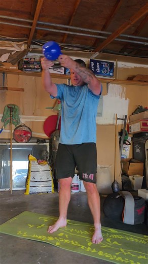 Another simple, effective bell move. Good deltoid activation with this grip #fitness #workout