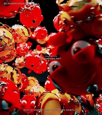 EMOJI ANIMATION // 旋转循环 #BLENDER #chrome #视觉艺术 #抖音青年艺术家计划